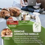 Zero Odor Pet Odor Eliminator Spray for Dog & Cat Urine, Carpet Deodorizer | Enzyme free, Urine Smell Eliminator for Pet Beds, Litter Areas & Furniture, 16 FL OZ