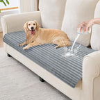 100% Waterproof Couch Covers for Dogs, 35"×70.9" Washable Couch Cover, Non Slip Sectional Couch Covers for 3 Cushion Sofa Cover Pet Friendly, Cat and Dog Couch Bed Cover-Light Grey
