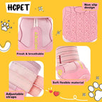 Hcpet Dog Boots, Dog Shoes for Large Dogs, Medium Dog Boots & Paw Protectors, Anti-Slip Dog Booties for Hot Pavement Winter Snow Hiking with Reflective Straps Pink Size 8