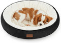 Love's cabin Round Donut Cat and Dog Cushion Bed, 30in Pet Bed for Medium or Large Dogs, Anti-Slip & Water-Resistant Bottom, Soft Durable Fabric Pet Beds, Washable Calming Cat Bed, Black