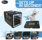 Pet Carrier & Crate, 35"L x 21"W x 27"H - Collapsible Hard Sided Kennel for Large Dogs and Cats, Portable Carrier for Indoor Outdoor Travel