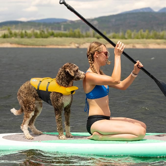 Outward Hound Granby Splash Yellow Dog Life Jacket, Medium