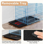 FDW Dog Crate 36inch Dog Cage Foldable Metal Kennel with Leakproof Tray Foldable Design Indoor Outdoor Use for Medium Dogs,Blue