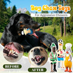 Silipull 3 Pcs Rubber Chicken Squeaky Dog Toys Screaming Chicken Latex Soft Rubber Chew Molar Toys Interactive Pet Funny Squawkers Cute Dog Gifts for Small Medium Birthday (Cosplay Style)