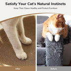 FUKUMARU Cardboard Cat Scratcher Bed, 2-in-1 Oval Cat Scratch Pad | Cats Scratching Board Lounge Bed Indoor, Durable Modern Kitty Scratcher Bowl, Cats Scratch Furniture Protector, Polka Dot