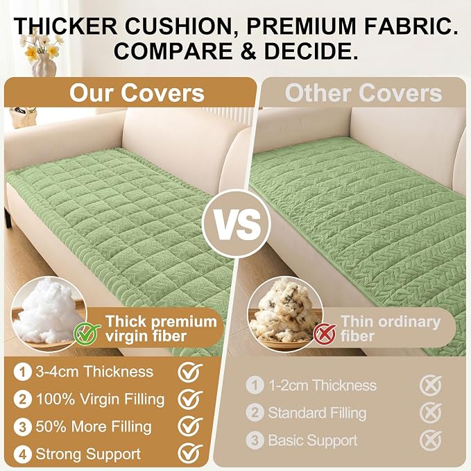Smiry Couch Cover for Dogs, Non Slip Fuzzy Pet Sofa Covers Washable | Sofa Slipcovers for 3 Cushion Couch, Soft Thick Furniture Protector for Cats Dogs, Against Fur, Dirt, Scratch (43"x82.7")