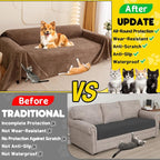 Loiion Cat Scratch Proof Furniture Protector Waterproof Sofa Cover 118"x71" | Pet-Friendly Couch Protector, Anti-Scratch & Anti-Slip Sofa Cover For Cats Dogs Kids, Machine Washable