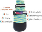 All Weather Neoprene Paw Protector Dog Boots with Reflective Straps in 5 Sizes! (Turquoise XL)