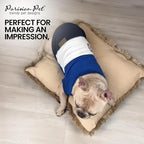 Parisian Pet World Champion Dog Tank Top - Breathable Cotton Pet Apparel - Blue Puppy Clothes - Lightweight Doggie T Shirts for Dogs - Comfortable Sporty Dog Clothes - Summer Shirts for Large Dogs