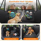 URPOWER Dog Back Seat Extender for Full-Size Crew Cab Trucks, Hard Bottom | Supports 550 lbs, Stable 3-Panel Hard Bottom, Added High-Density Foam for Comfort, Waterproof 900D Oxford, 45% More Space