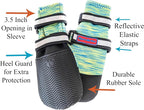 All Weather Neoprene Paw Protector Dog Boots with Reflective Straps in 5 Sizes! (Turquoise Medium)
