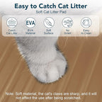 UPSKY Large Cat Litter Mat 31" x 24 Waterproof and Washable, Soft on Paws | Litter Catcher Pad, Cat Litter Trapping Mat, Scatter Control, Fits Most Litter Boxes, Use for Dogs & Cats, Khaki
