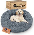 Donut Dog Bed - Premium Comfort for Anxiety Relief - Fluffy & Calming Design with Ultra-Plush Support | Cozy Round Dog Bed with Super Soft Circle Style (Dark Grey, Small)