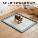 Dog Pee Pad Holder & Cat Litter Mat, L 34'' × 28'', Waterproof Floor Silicone Mat for Pets, Easy to Clean, Soft on Paws (Dark Grey)