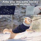 Lelepet Dog Jackets for Large Dogs Waterproof Dog Coat with Adjustable Fit | Reflective Fleece Vest with Adjustable Buckle Hook & Loop Windproof Cold Weather Coats for Small Medium Large Dogs, Pitbull