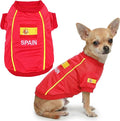 Parisian Pet Spain Dog Jersey - Breathable Mesh Puppy Football Jersey - Lightweight Stretch Sporty Dog Clothes - Summer Shirts for Small Dogs - Soccer Jersey for Dogs - Sportswear Pet Clothes