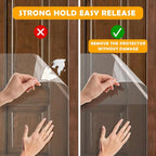 1 Pack 40 x 16 Heavy Duty Clear Door Protector Cat & Dog, Easy & Quick to Install Clear Anti Scratch Work on Wall, Window, Glass, Furniture Guard Indoor/Outdoor Cat Scratch Protectors