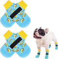 SCENEREAL Anti Slip Dog Socks to Prevent Licking Paws for Hardwood Floors | Double Sides Dog Shoes Boots & Paw Protectors for Hot/Cold Pavement, Dog Grippy Booties for Small Medium Large Senior Dogs