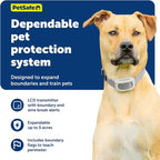 PetSafe Classic In-Ground Fence for Dogs & Cats, Up to 1/3 Acre | Tone, Vibration, and Static Correction, Expandable Up To 5 Acres Waterproof Rechargeable Collar, LCD Boundary Display, 5lb+
