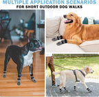 SCENEREAL Anti Slip Dog Sock to Prevent Licking Paws for Hardwood Floors, Boots & Paw Protector Shoes for Hot/Cold Pavement with Grippers, Double Sides Grips for Small Medium Large Senior Dogs
