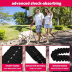 Rope Dog Leash 5 FT: Heavy Duty Leashes with Swivel Lockable Hook Reflective Threads Bungee and Padded Handle - Dog Lead for Large Small Medium Dogs Outside Walking Hiking Pink