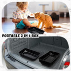 Tessco for you 30 Pack Disposable Cat Litter Boxes, Plastic Leakproof Litter Trays for Cats, Disposable Travel or Temporary Litters Pan for Kittens and Small Pets, 16.7 x 10.5 x 3.4 Inch(Black)