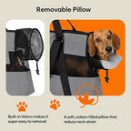 Ownpets XL Cat Dog Purse Carrier, Grey Breathable Mesh, Fits 20lbs | Summer ventilation, lightweight design, shoulder strap, travel vet shopping, grey