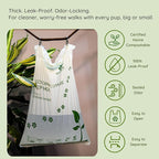 Pawtria Home Compostable XL Poop Bags with Handles, 100 Bags, Mega Roll | Extra Large Leak-Proof Dog Poop Bags with Handles for Cat Litter, Yard Cleanup & Large Dogs