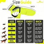 Waterproof Dog Rain Coat, Reflective Safety Strips & Leash Hole – Lightweight Adjustable Jacket for Medium Breeds - M, Yellow