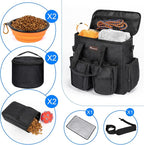 Dog Travel Bag, Airline Approved Pet Carrier for Cats and Dogs | Dog travel accessories set with feeding supplies, bowls, mat, and strap. Ideal for weekend trips.