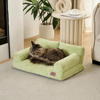 Hollypet Small Dog Large Cat Bed Puppy Couch Beds for Pets up to 25 lbs | Fluffy Dog Cat Couch Plush Soft Warming Pets Beds with Machine Washable Cover and Non-Slip Bottom