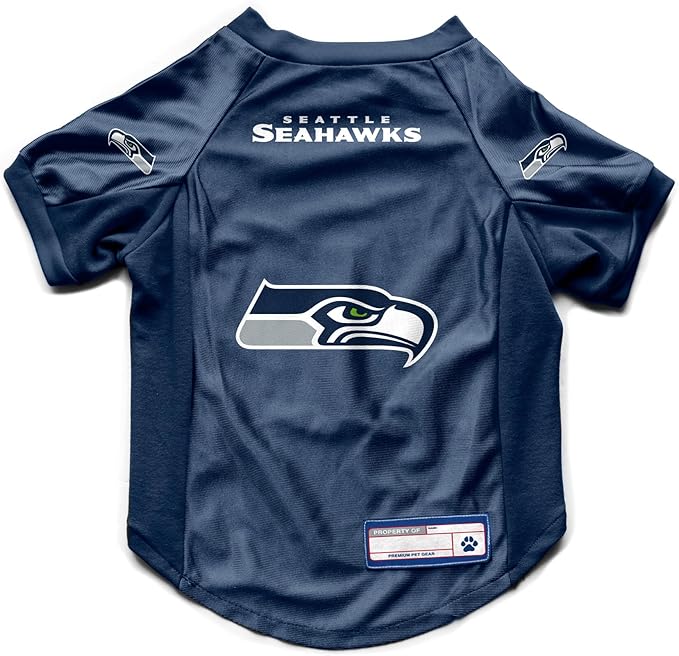 Littlearth NFL Seattle Seahawks Stretch Pet Jersey, Team Color, Small