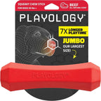 Playology Dog Toys | Squeaky Chew Stick for Large Dogs | Beef Scented Jumbo Fetch Toy | Squeaky Dog Chew Toy