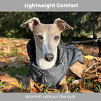 Self-Heating Waterproof Dog Coat Lightweight Thermal Winter Jacket M | Reflective thermal lining retains body heat with no bulk. Waterproof, easy clip-on design for cold-weather walk and adventure