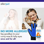 Allerpet Cat Dander Remover w/Free Pair of Grooming Gloves & Mitt (12oz)