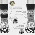 EXPAWLORER Anti Slip Dog Socks to Prevent Licking Paws, Dog Shoes for Hot Pavement, Dog Booties for Small Medium Large Senior Dogs, Traction Control Boots & Paw Protectors for Hardwood Floors