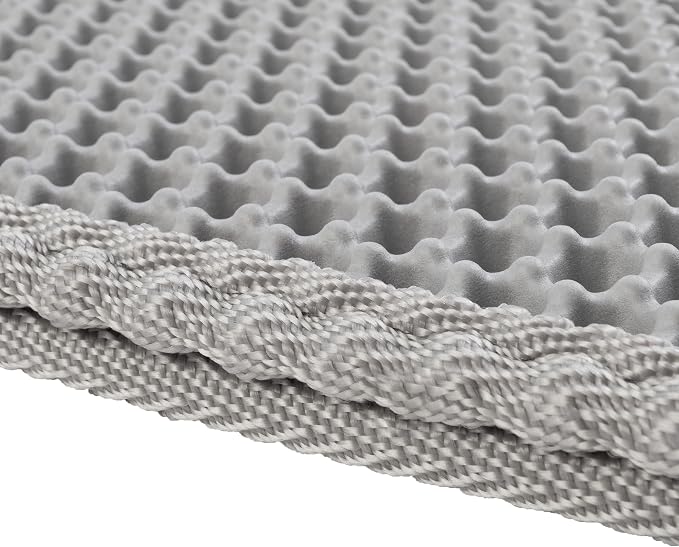 Cat Litter Mat - 24x15-Inch Waterproof Litter Box Mat with Dual-Layer Honeycomb Design for Trapping Litter - Slip-Resistant Cat Mat by PETMAKER (Gray)