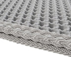 Cat Litter Mat - 24x15-Inch Waterproof Litter Box Mat with Dual-Layer Honeycomb Design for Trapping Litter - Slip-Resistant Cat Mat by PETMAKER (Gray)