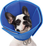 AOFITEE Dog Cones for Medium Dogs, Soft Dog Cone Collar After Surgery, Adjustable Cone for Dogs to Stop Licking, Breathable Pet E-Collar Alternative for Wound Healing(Blue,Medium)