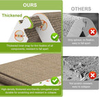 Triangle Cat Scratcher, Cat Scratching Board for Indoor Cats, 6 Usable Sides Cardboard Cat Scratcher with Catnip, Corrugate Cardboard Cat Scratching with Premium Scratch Textures Design