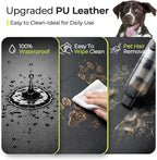 Back Seat Extender for Dogs, Hard Bottom Dog Car Seat Cover, Upgraded Waterproof PU Leather, Easy to Clean, Anti-Scratch & Durable Hammock for Full Size Trucks, Holds 400lbs
