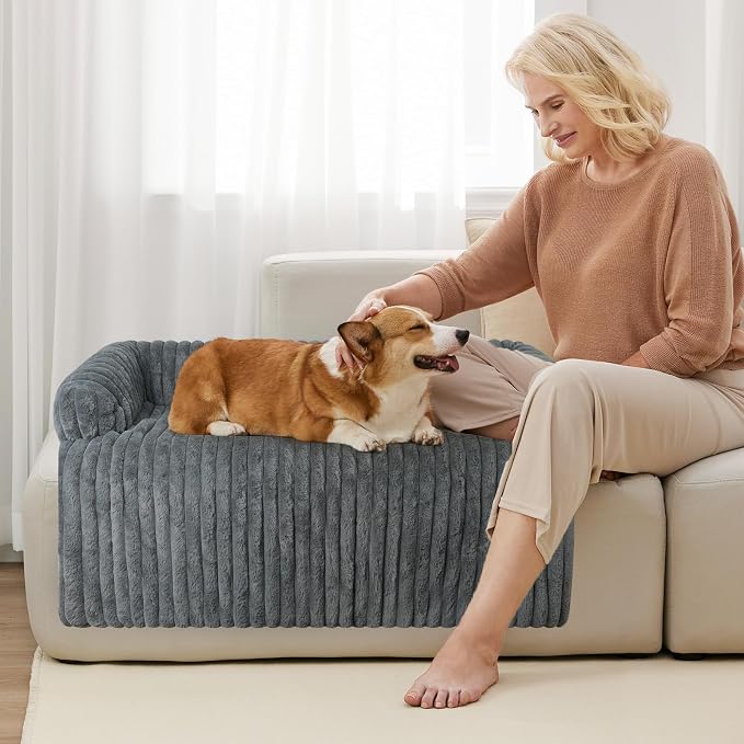 Luxurious Dog Couch Bed, Dog Couch Cover,Couch Protector for Dogs(Grey,XXL) | Dog Bed for Couch, Removable Couch Cover for Dogs Washable, Pet Bed Mats for Couch, Pet Couch Covers for Sofa