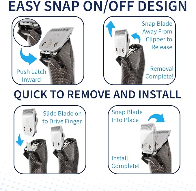 Detachable A Series 10 Cat Clippers Blade Cut Length 1.5mm Japanese Carbonized Steel Cat Grooming Supplies | Cat Grooming Blade Compatible A5 Series Clippers for Cat (10 Cat)