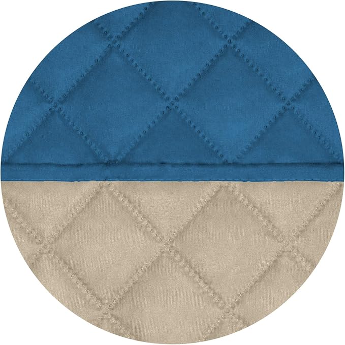 PureFit Reversible Recliner Chair Covers Couch Covers for Dogs, 28 in | Peacock Blue/Beige, Water Resistant Couch Protector, Washable Pet Couch Cover with Non Slip and Elastic Straps For Kids