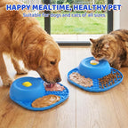 Slow Feeder Dog Bowls, Lick Mat & Interactive Rolling Ball, Dishwasher Safe | 2-in-1 Enrichment Lick Bowl, Anti-Slip Suction Base, Fits Liquid & Thick Treats, 150ml for Small Medium Large Dogs & Cats