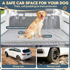 Loiion Dog Car Bed, Non-Slip Backseat Extender Pet Mat 56"x28.7" | Removable, Washable Dog Bed With Waterproof Liner Protects Car Seats, Anti-Slip Travel Bed For Dogs