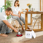 Meraki Home Small Dog Food Container and Dog Treats Container - Tight Lids - Feed Scoop and Pet Food Bowl - Farmhouse Metal Storage Bin - Glossy White