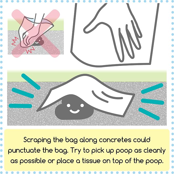 BOS Amazing Odor Sealing Dog Poop Bags - Durable, Unscented [Size: L, Color: Light Blue] (60 Count, Pack of 2) (120 Bags)