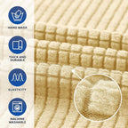 Stretch Chair Sofa Slipcover, Single Couch Cover,Champagne | 1-Piece Washable Sofa Cover,Pet Friendly (31"-55") Furniture Protector Soft Jacquard Elastic Bottom for Dogs & Kids