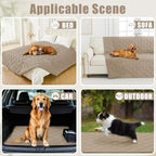 Smiry Waterproof Dog Bed Cover, Reversible Pet Blanket for Sofa Couch | Soft Washable Dog Blanket, Leakproof Couch Cover for Dogs Cats & Furniture Protection, 30x53, Taupe/Taupe